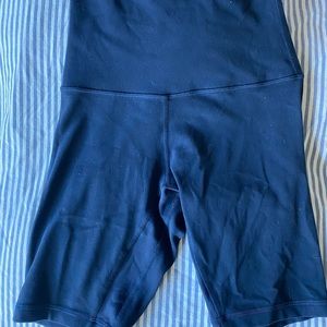 Lululemon blue biker shorts size 2